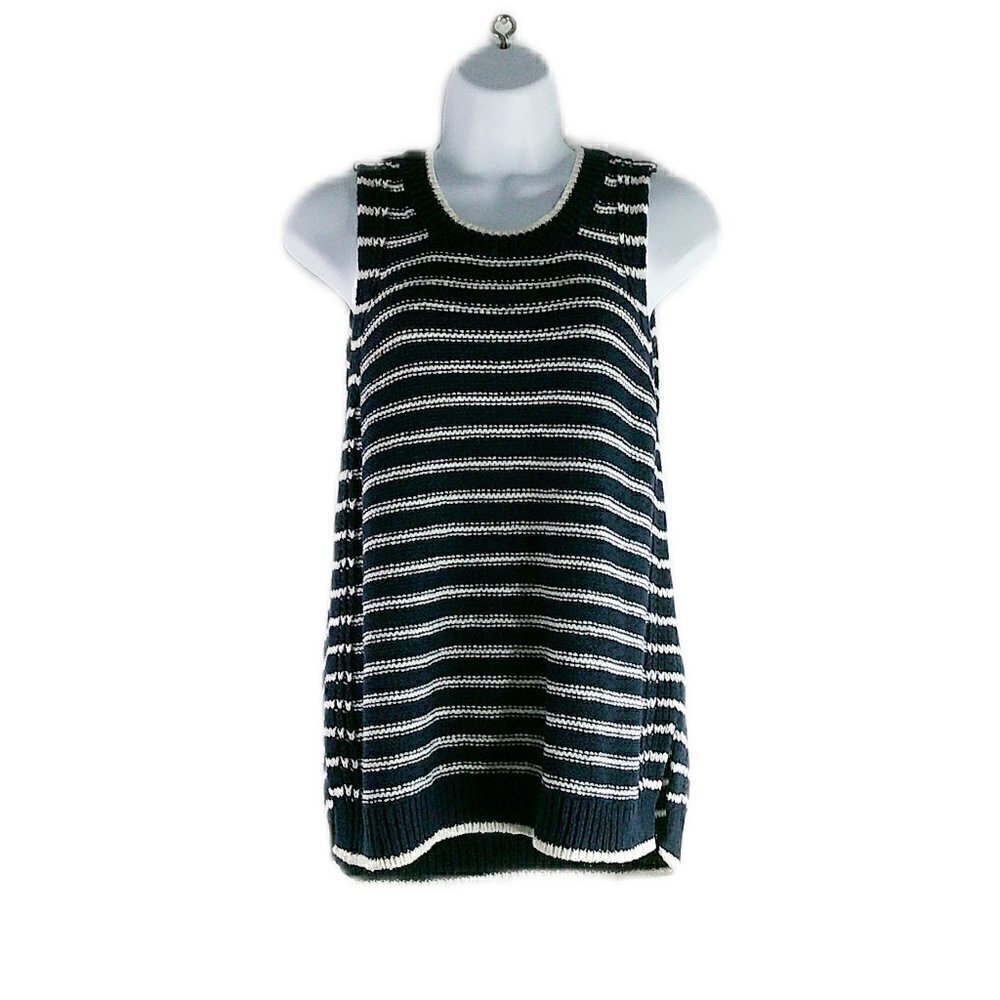 Banana Republic Factory - Navy/White Nautical Sleeveless Sweater - XS